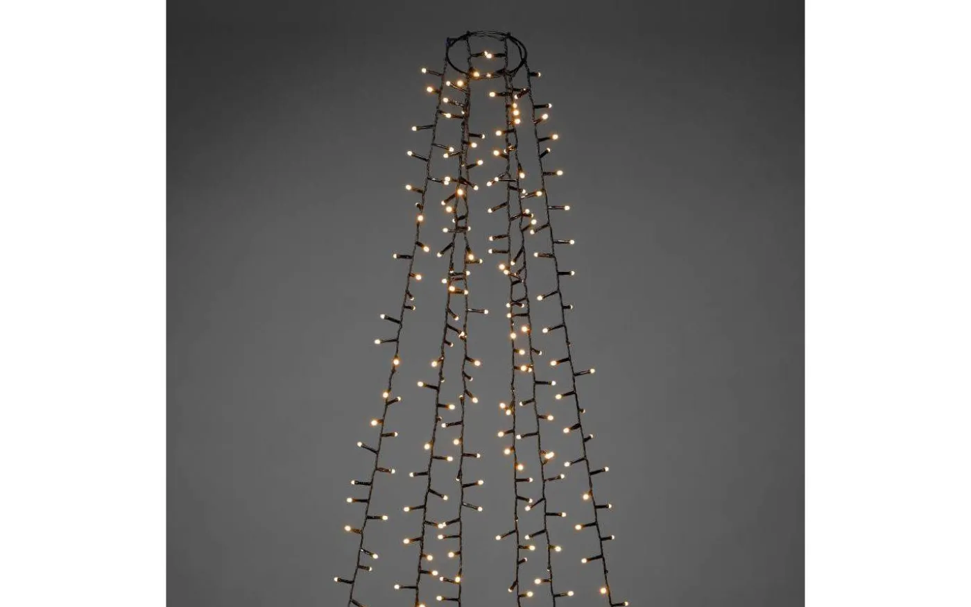 Cluster Julgransslinga LED 2,4m Frost Amber, Timerfunktion IP44