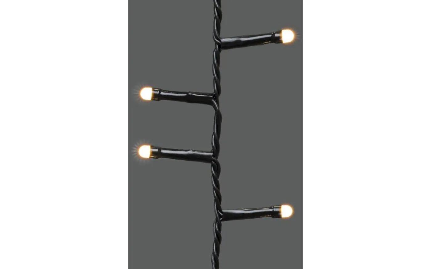 Cluster Julgransslinga LED 2,4m Frost Amber, Timerfunktion IP44