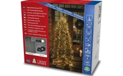 Cluster Julgransslinga LED 2,4m Frost Amber, Timerfunktion IP44