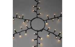 Cluster Julgransslinga LED 2,4m Frost Amber, Timerfunktion IP44