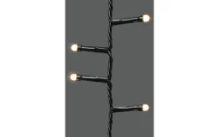 Julgransbelysning<Konstsmide Cluster Julgransslinga LED 4m Frost Amber, Timerfunktion IP44