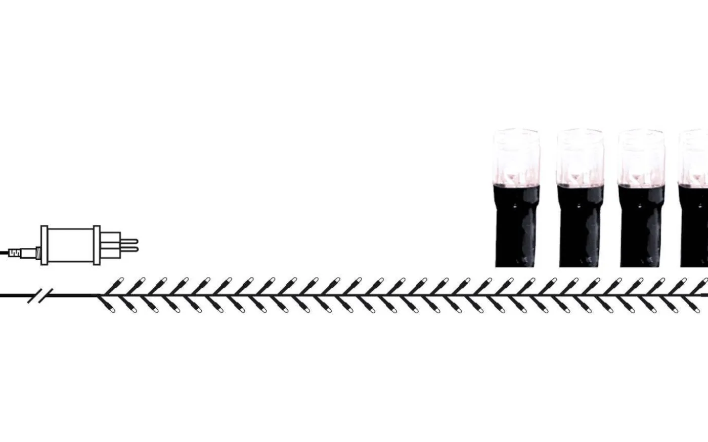 Clusterslinga Crispy Ice White 24m 1200LED IP44