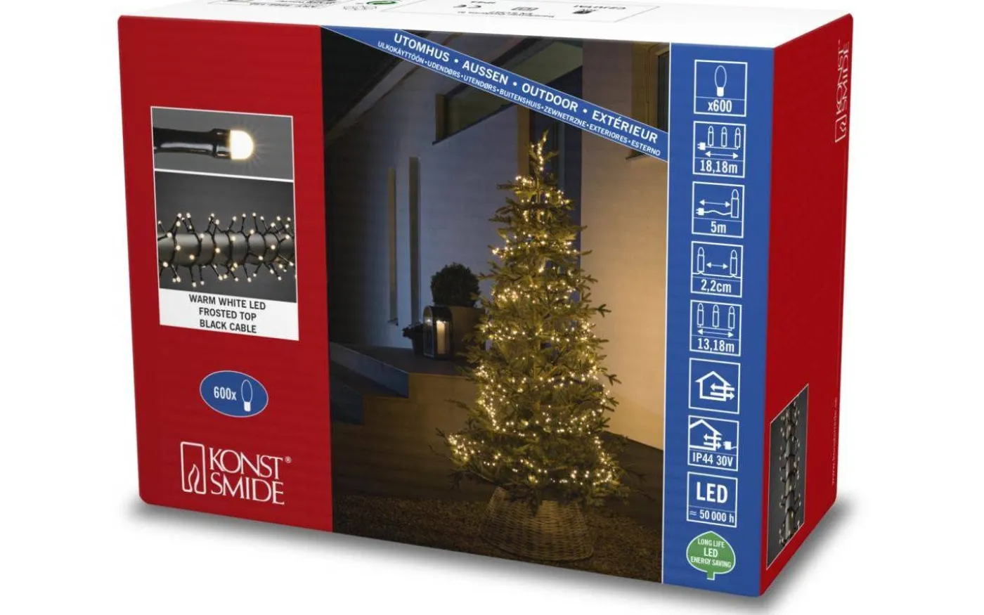 Clusterslinga 13,18m Frostad Varmvit IP44