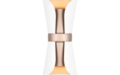 Coat Vägglampa 2xGU10 matt vit/kaffebrun