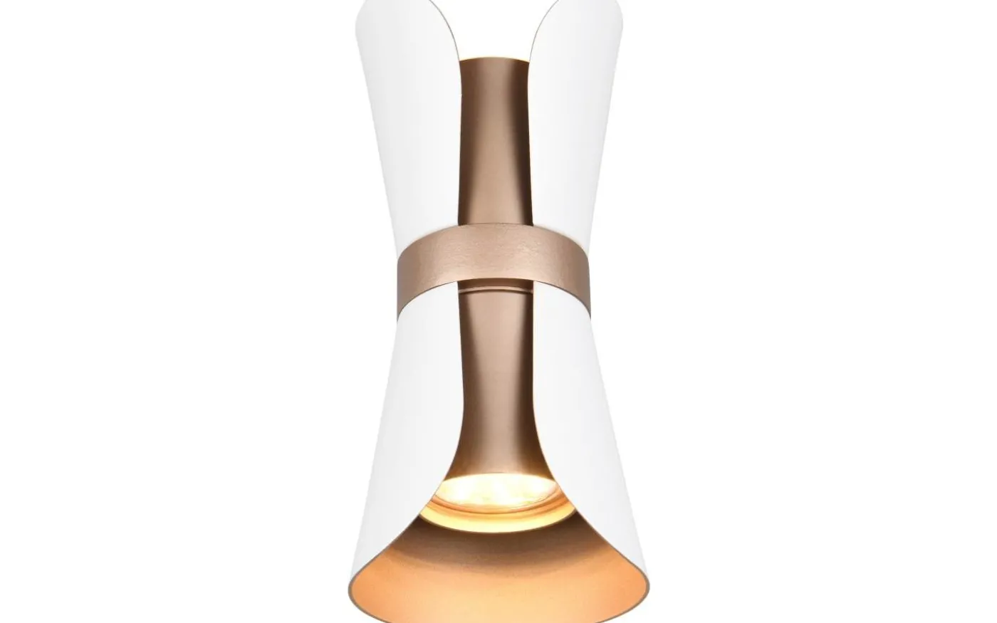 Coat Vägglampa 2xGU10 matt vit/kaffebrun