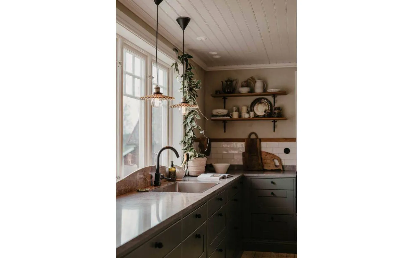 Cobbler Fönsterlampa 25cm Brun