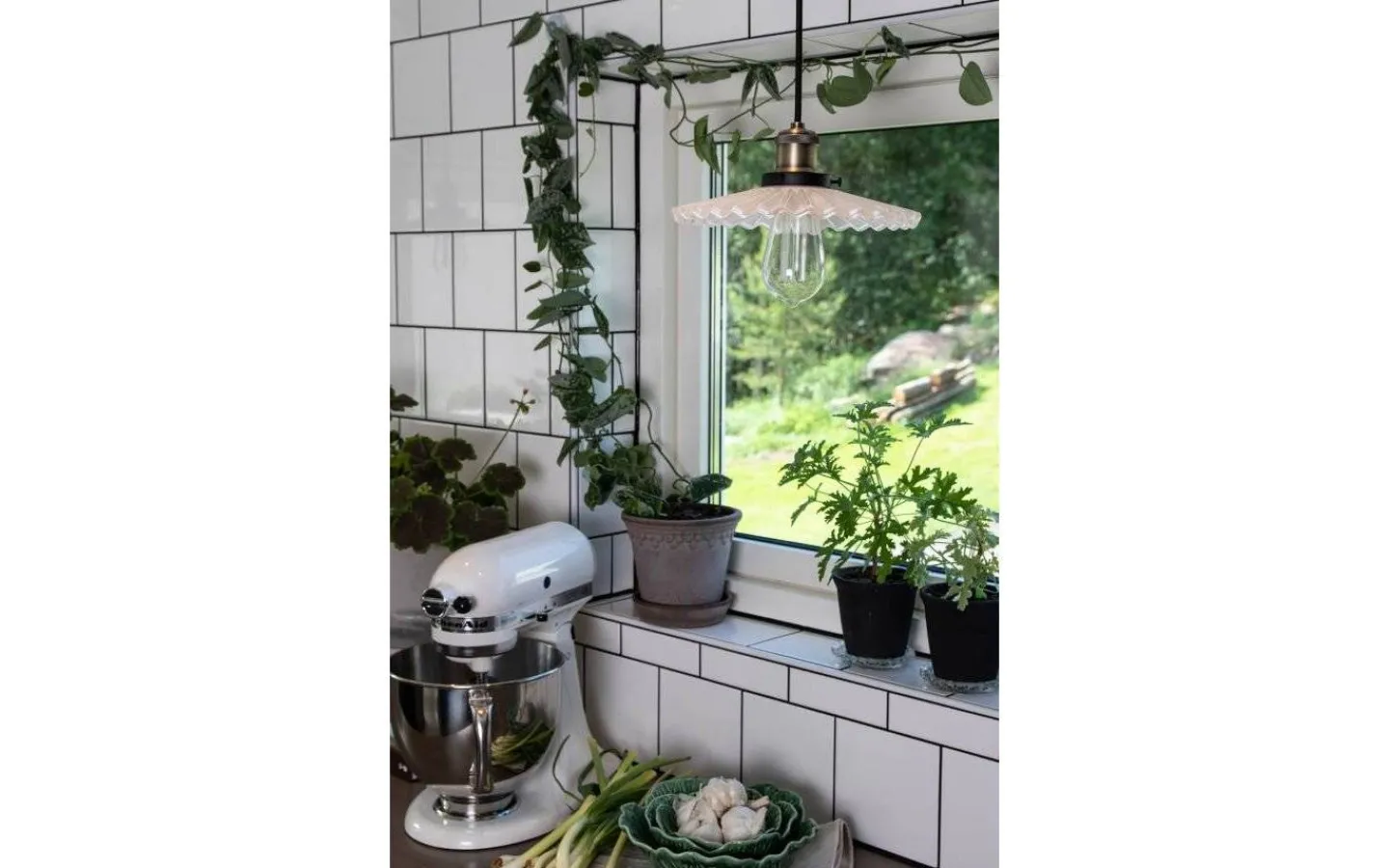 Globen Lighting Cobbler Fönsterlampa 25cm Vit* Kök & Matplats|Fönsterlampor