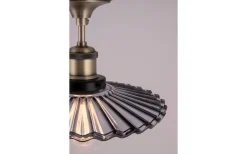 Cobbler Plafond 25cm E27 Antikmässing/Rök