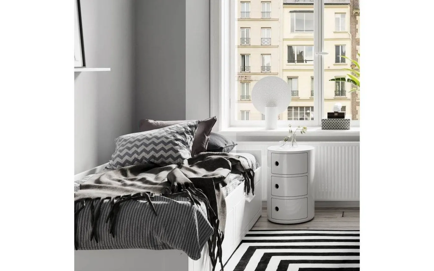 Colby XL Bordslampa 50cm Vit