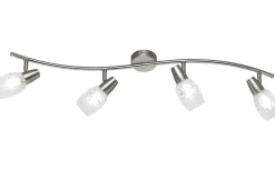 Reality Colmar Spotlight 4-delad E14 borstad stål* Avlånga Takspotlights|Takspot Med Minst 4 Lampor