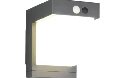 Solcellslampor Vägg|Visa Alla Solcellslampor<Reality Colombo hybrid solcellsdriven Vägglampa LED mattsvart rörelse- och skymningssensor 4000K IP44