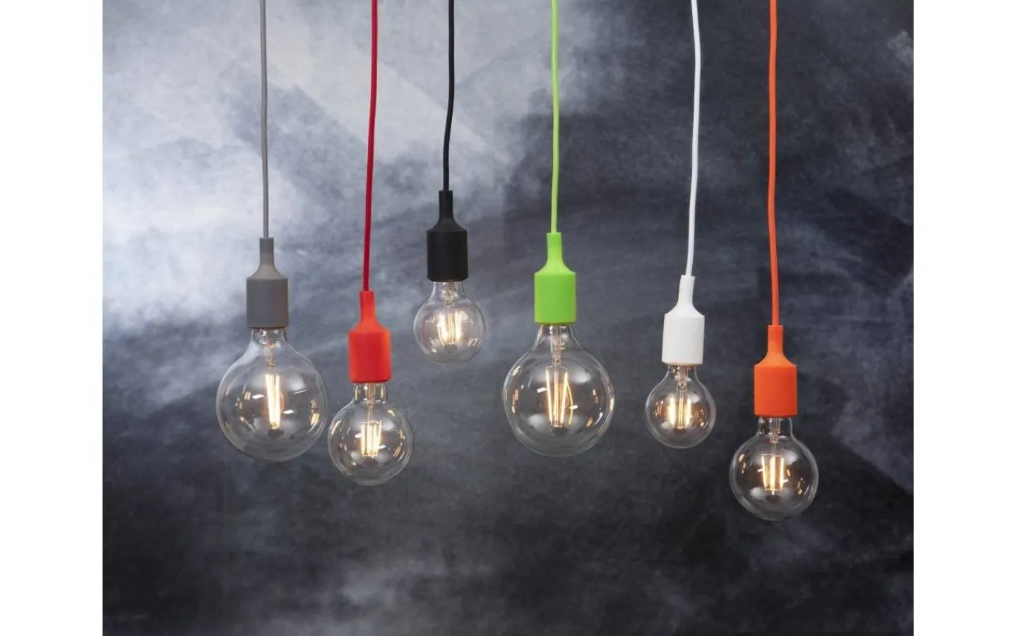 Sladdställ Med Sockel|Fönsterlampor<Star Trading Color Pendel E27 med Takkopp 1,2m Grå