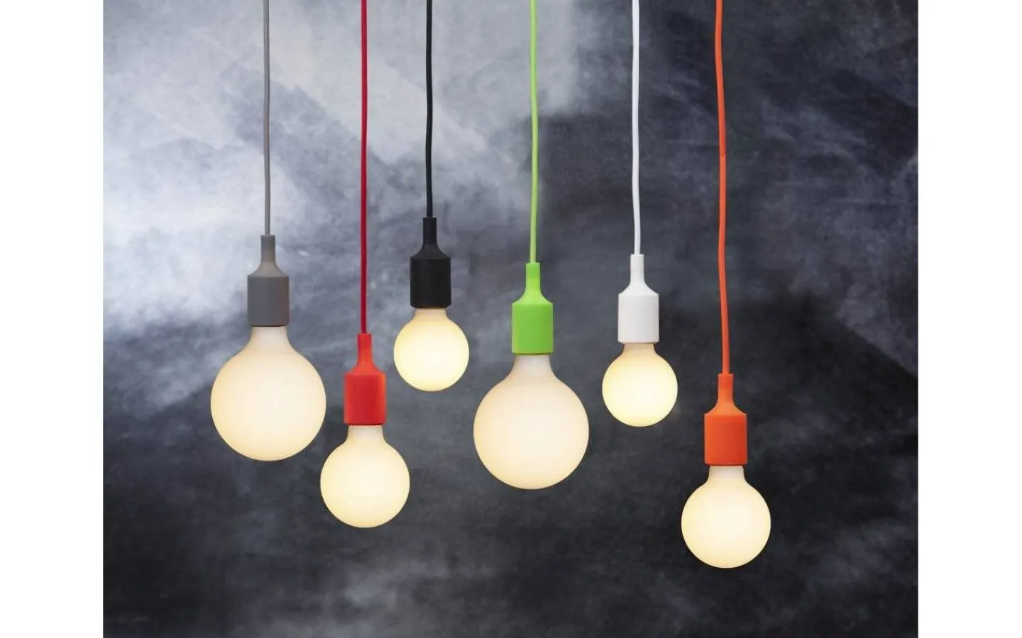 Sladdställ Med Sockel|Fönsterlampor<Star Trading Color Pendel E27 med Takkopp 1,2m Grå