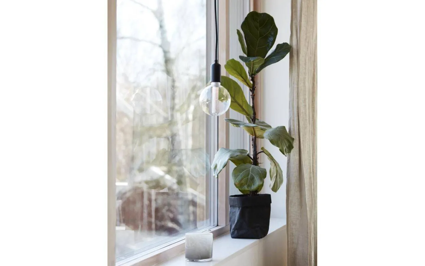 Fönsterlampor|Sladdställ Med Sockel<PR Home Column Fönsterlampa 12,5cm Silver