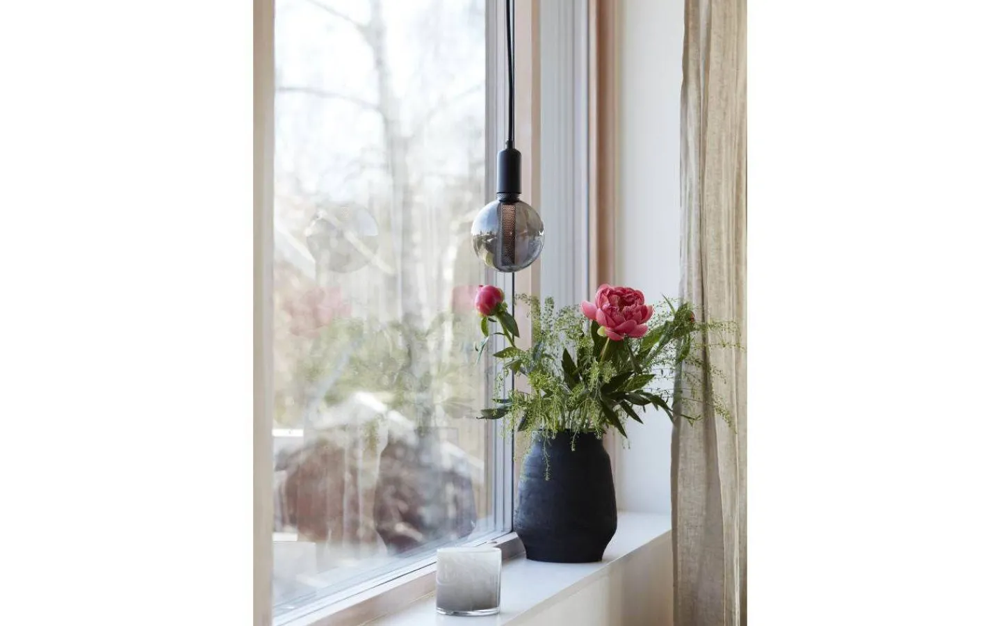 PR Home Column Fönsterlampa 12,5cm Svart* Fönsterlampor|Sladdställ Med Sockel