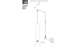 Fönsterlampor<Aneta Column Fönsterlampa 35cm Tenn