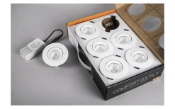 Hidealite Comfort G3 Tilt 6-Pack Vit 2700K 7,5W IP44* 230V Led Spotlights