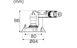 Hidealite Comfort Quick Outdoor Spotlight LED GU10 3000K 5,8W Vit IP23* Infällda Spotlights Utomhus|Spotlights Med Utbytbar Ljuskälla