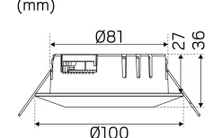 Comfort Smart ISO Spotlight Dim to Warm 6W Vit IP44