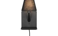 Trio Lighting Comfort Vägglampa E14 mattsvart med laddningsstation* Läslampor