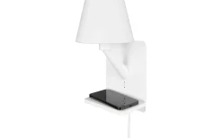 Läslampor<Trio Lighting Comfort Vägglampa E14 mattvit med laddningsstation