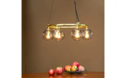 Como Takkrona 65cm 6 Kupoler Mässing/Rök