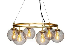 Como Takkrona 65cm 6 Kupoler Mässing/Rök