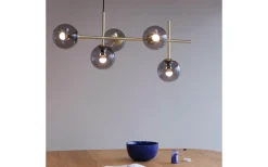 Como Taklampa 93cm Rök/Mässing