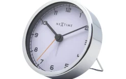 Bordsklockor<NeXtime Company Alarm Alarmklocka Ø9cm Vit/Metall