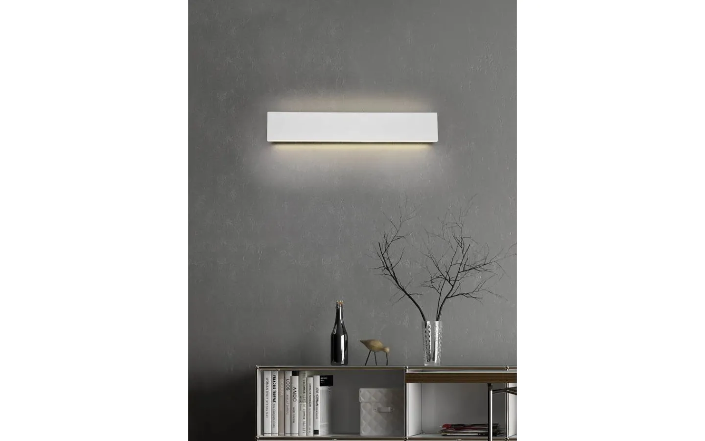 Trio Lighting Concha Vägglampa LED 47cm mattvit* Lampetter