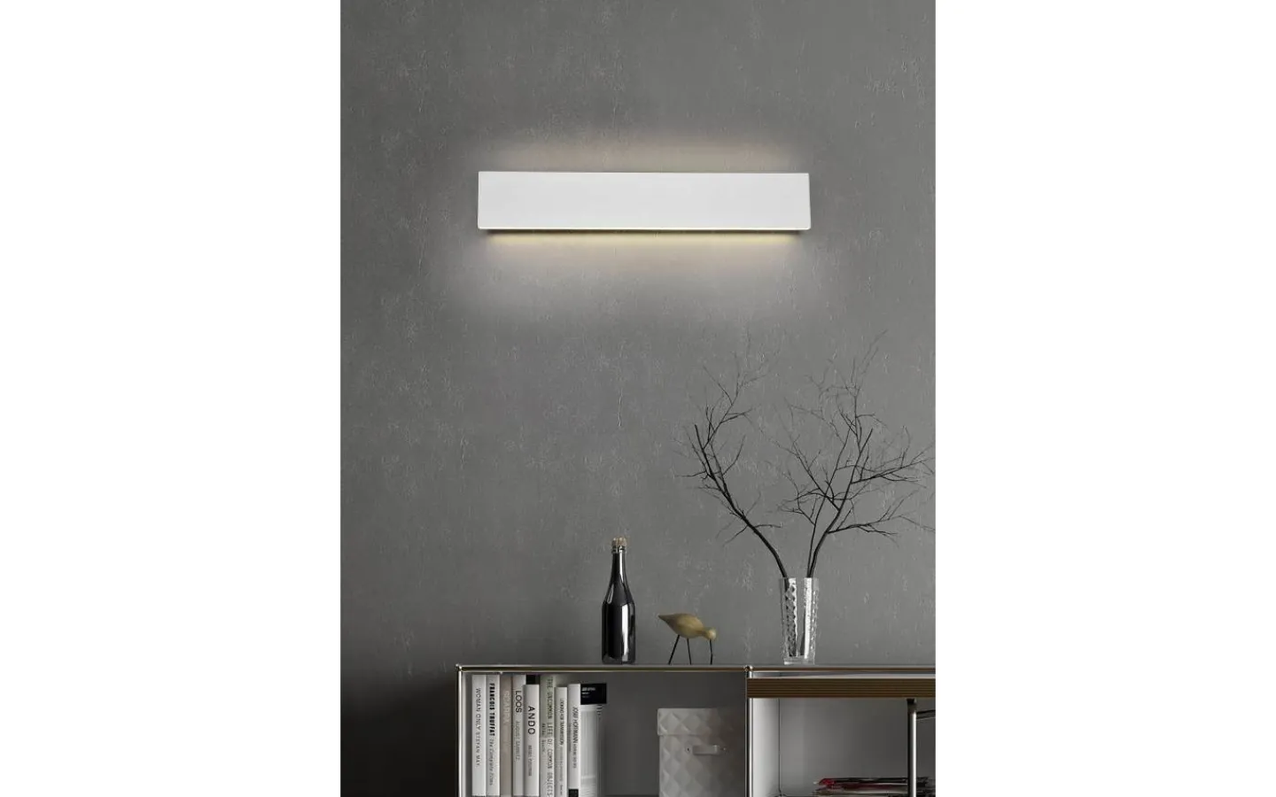 Trio Lighting Concha Vägglampa LED 47cm mattvit* Lampetter
