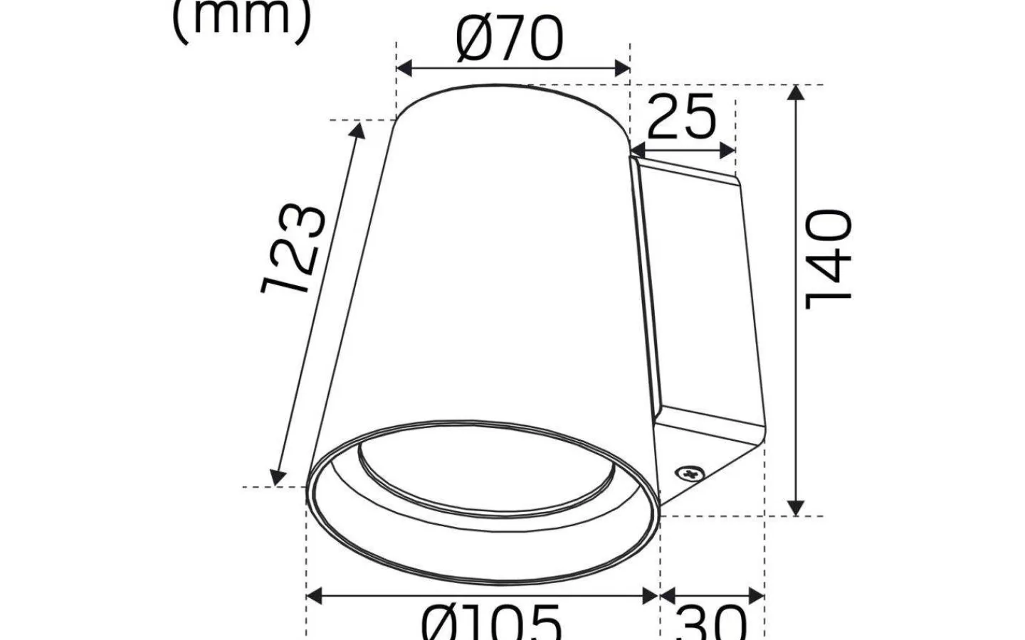 Hidealite Cone Vägglampa LED 3000K 3W Vit IP54* Upp Eller Nedljus Lampor