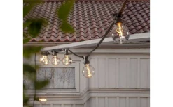 Star Trading Connecta Partyslinga Flatkabel 10xE27 7,35m Svart IP44* Partyslingor Utomhus 230V|Partyslingor Utomhus 230V