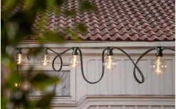 Star Trading Connecta Partyslinga Flatkabel 10xE27 7,35m Svart IP44* Partyslingor Utomhus 230V|Partyslingor Utomhus 230V