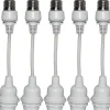 Connecta Tillbehör E27-E27 22cm Vit 5-Pack