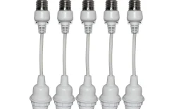 Connecta Tillbehör E27-E27 22cm Vit 5-Pack