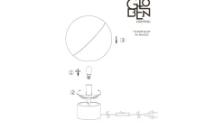 Bordslampor<Globen Lighting Contur Bordslampa 25cm Svart/Vit
