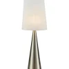 Vardagsrum|Bordslampor<Markslojd Conus Bordslampa 64cm Satin Nickel/Offwhite