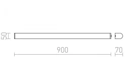 Badrum|Badrumslampor Vägg<Rendl Corazon Vägglampa Krom 90 cm LED 20W IP44 3000K