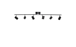 Avlånga Takspotlights|Takspot Med Minst 4 Lampor<By Rydens Correct Takspotlight 124cm 6xGU10 Svart