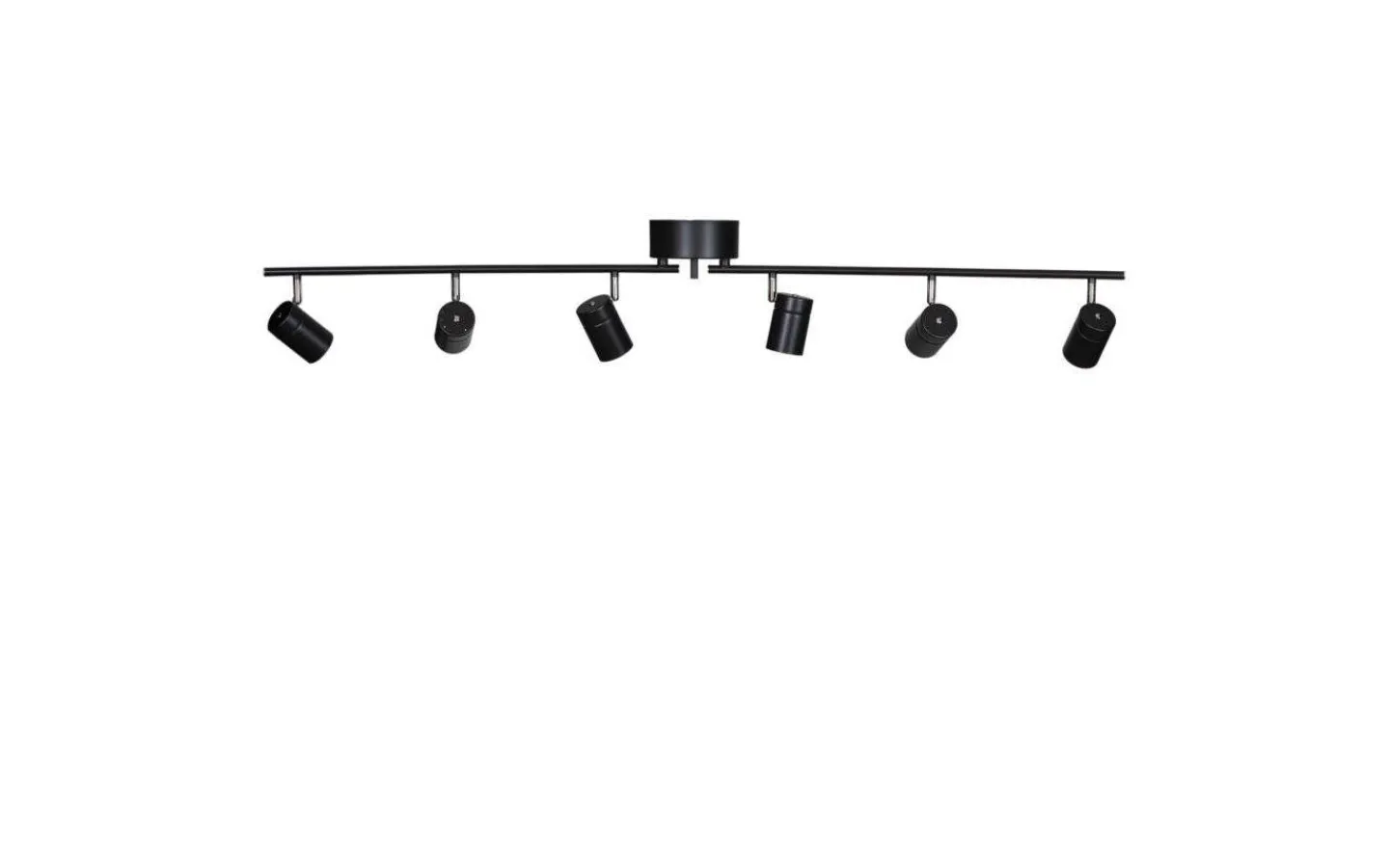 Avlånga Takspotlights|Takspot Med Minst 4 Lampor<By Rydens Correct Takspotlight 124cm 6xGU10 Svart