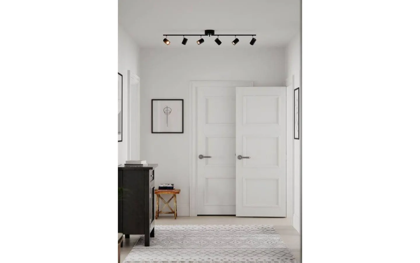 Avlånga Takspotlights|Takspot Med Minst 4 Lampor<By Rydens Correct Takspotlight 124cm 6xGU10 Svart