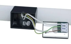 Aneta Cosenza Vägglampa med Uttag 44cm Svart IP44* Badrumslampor Vägg