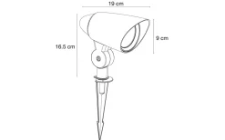 Lightson Garden Plug & Play<Lightson Cosmo Markspotlight Mörkgrå LED 10W 3000K 1000lm