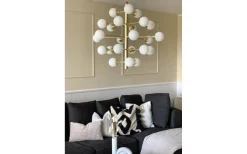 Kök & Matplats<Aneta Cosmos Taklampa 69cm 24L Mässing/Opal