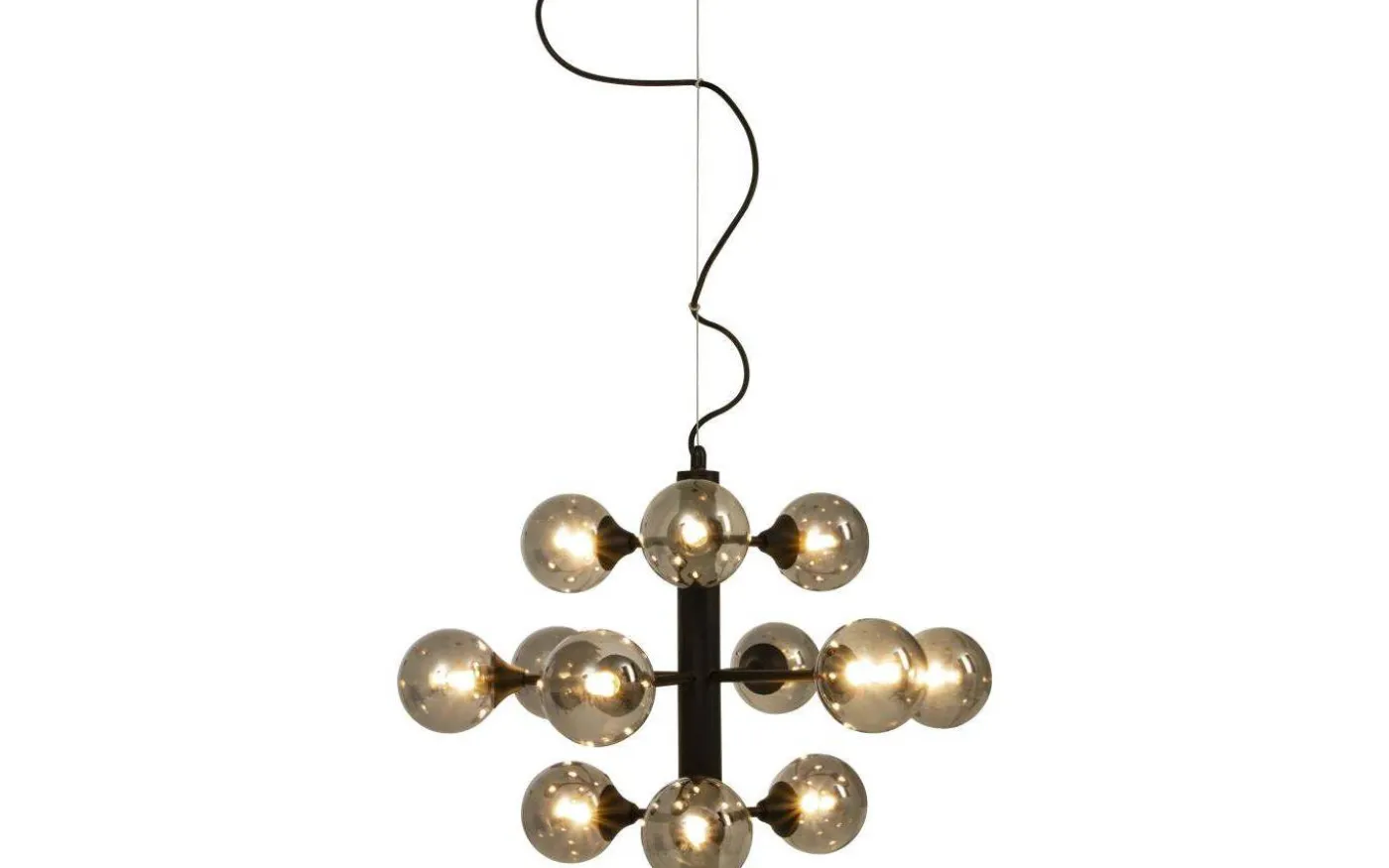 Cosmos Taklampa 52cm 12L Svart/Rök