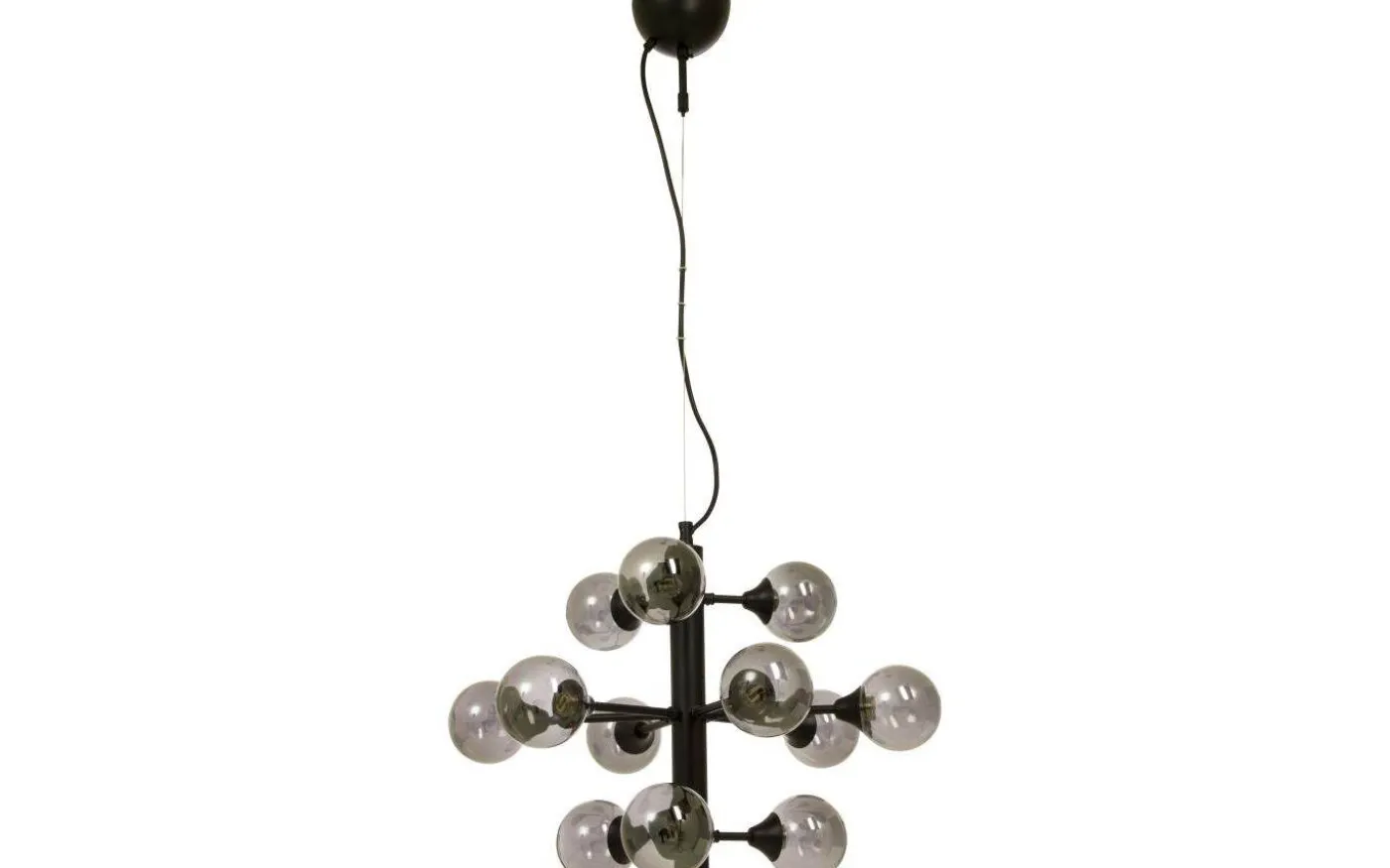 Cosmos Taklampa 52cm 12L Svart/Rök