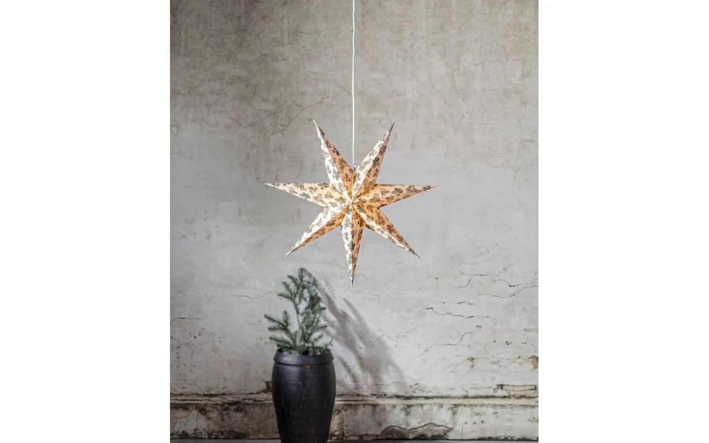 Star Trading Cotton Julstjärna Kottar 60cm Grön* Visa Alla Julstjärnor|Julstjärnor Utan Sladd