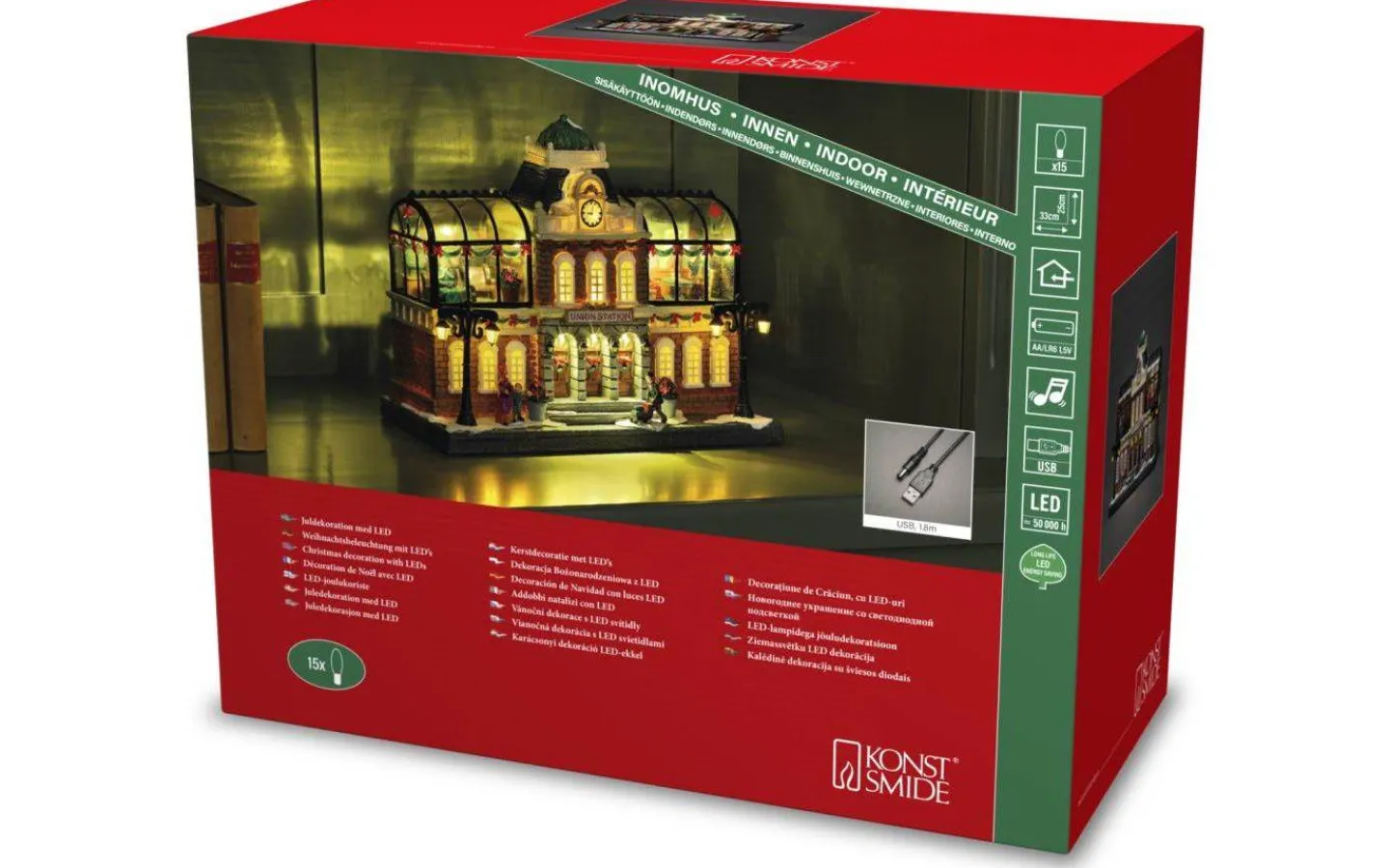 Julbyar Och Figurer<Konstsmide Cozyland Batteridriven Juldekoration Tågstation