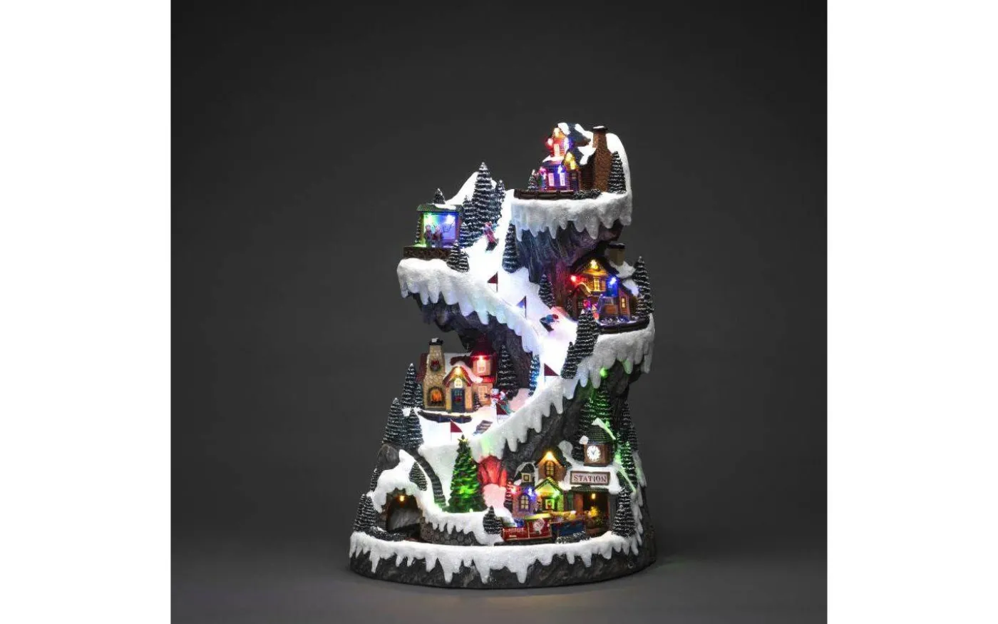 Cozyland Batteridriven Mekanisk Juldekoration Stor Skidbacke